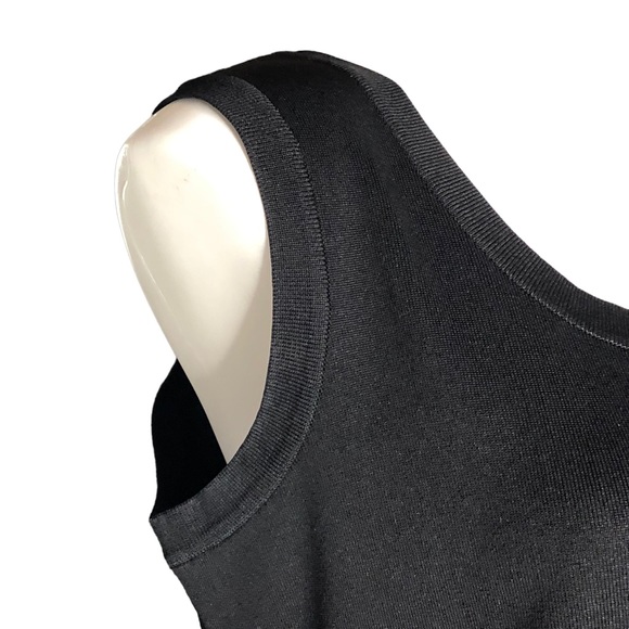 Exclusively Misook Petite Black Sleeveless Deep Scoop Neck Stretch Knit Shell - Picture 9 of 12